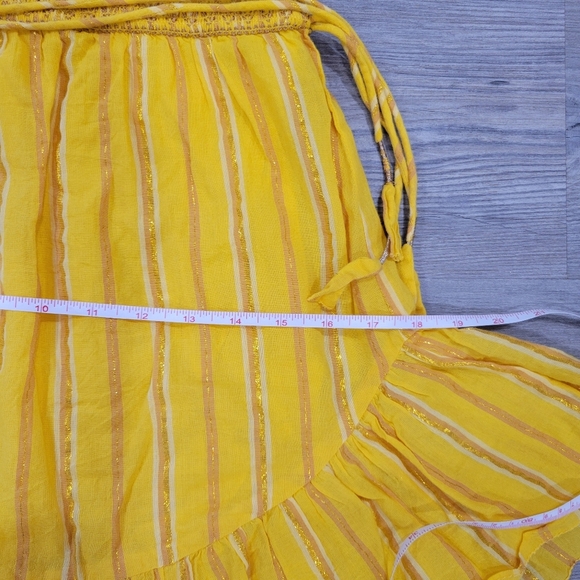Saylor Adrianne V Neck Lined Dress Yellow Size XS - Picture 5 of 8